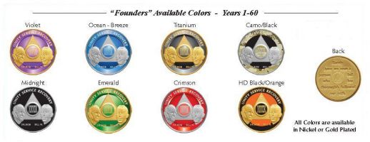 Custom Painted Founders Anniversary AA Coin